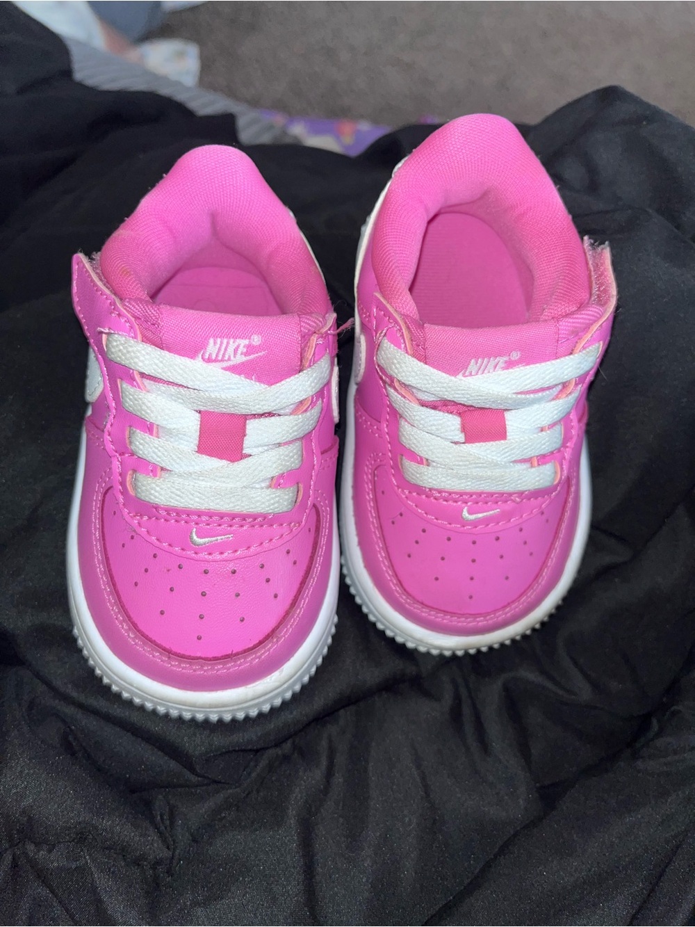 Nike force 1 low EasyOn toddler 4C pink/white